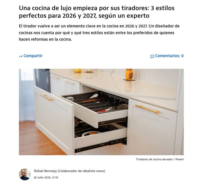 Artículo Tendencia tiradores cocinas
