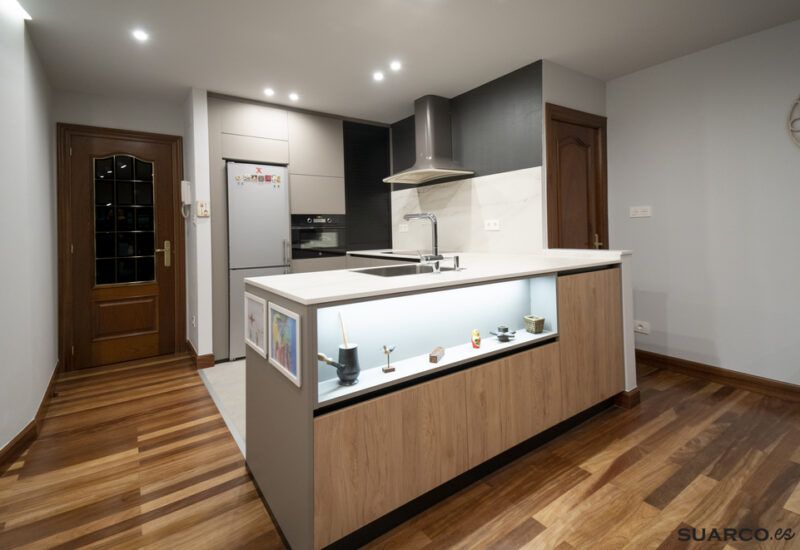 Cocina abierta al salón Suarco