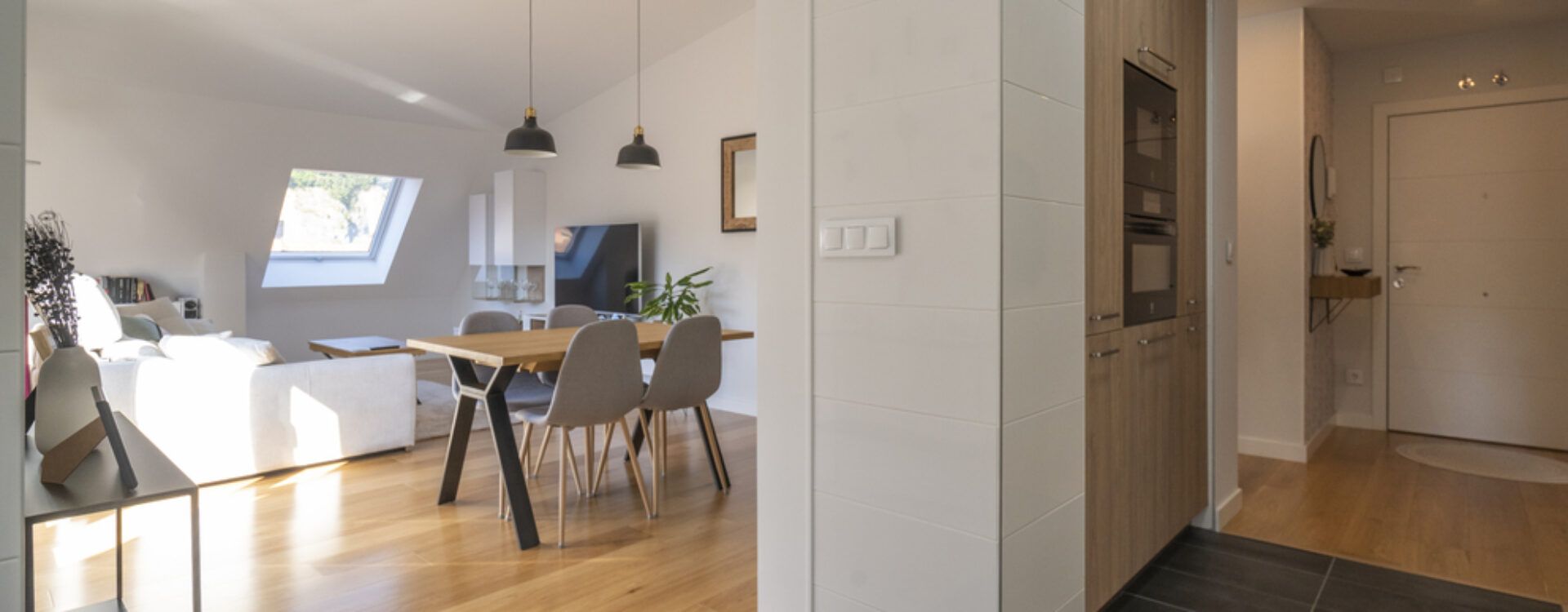 Cocina moderna en ático Suarco