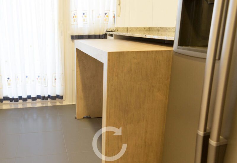 cocina nordica, mesa madera
