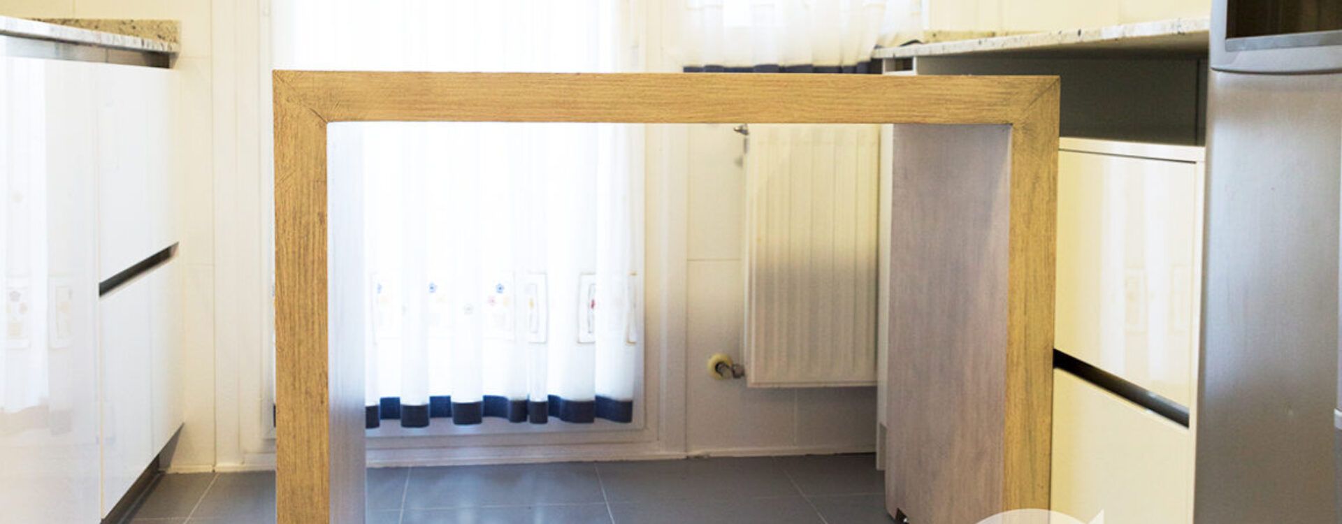 cocina nórdica, mesa madera