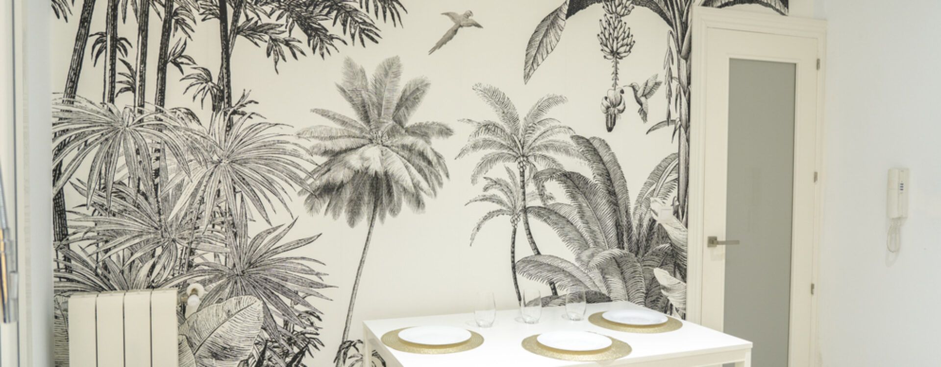 Cocina blanca en forma de L Suarco