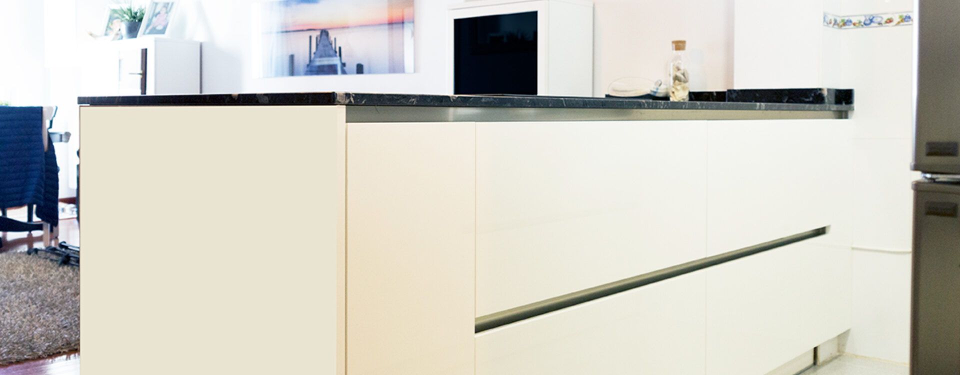 cocina americana, encimera