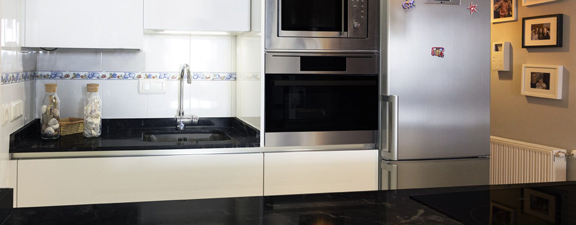 cocina americana, marmol