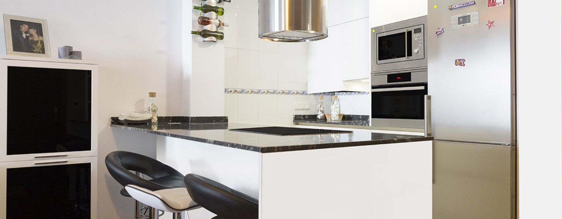 cocina americana, marmol
